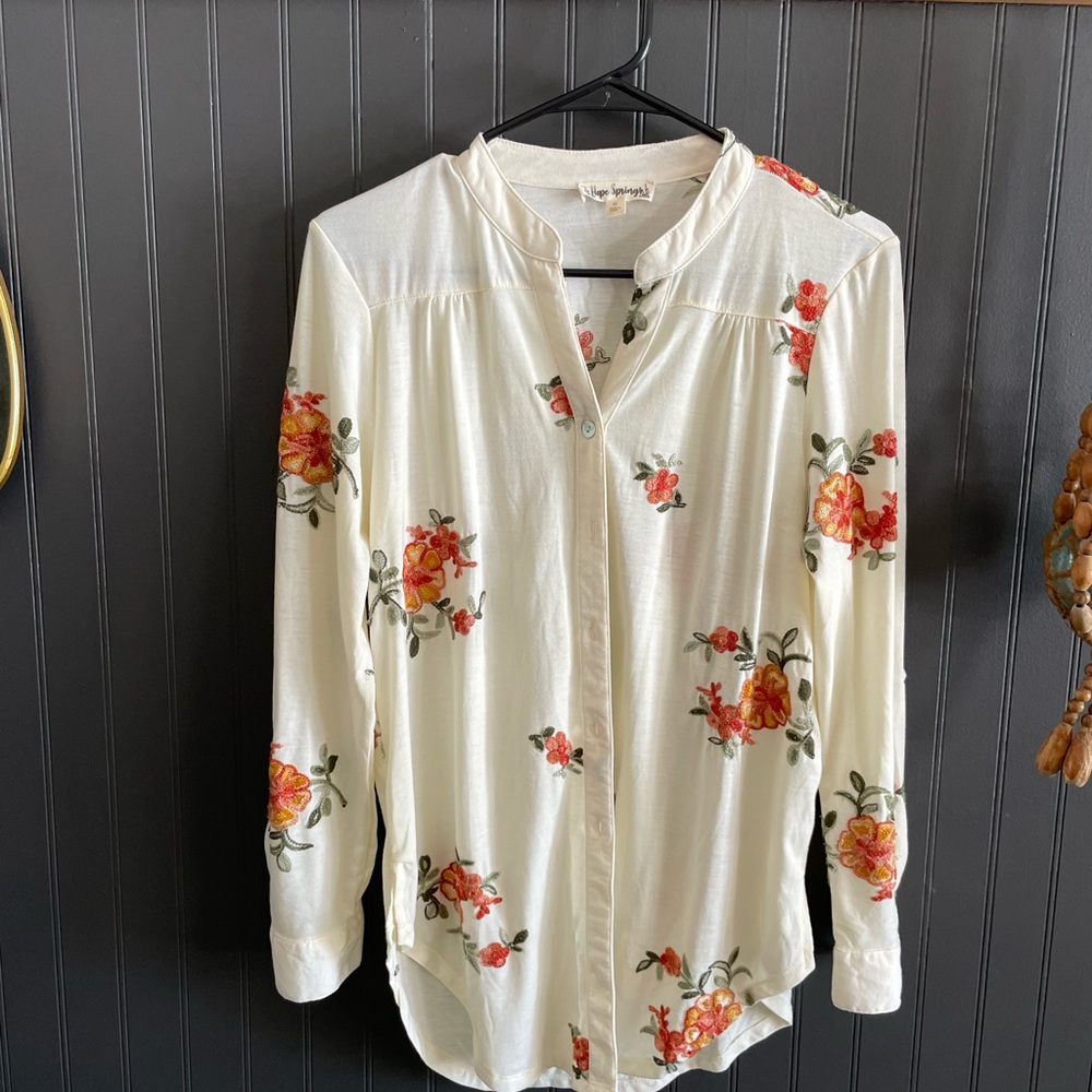 Elegant Floral Embroidered Blouse